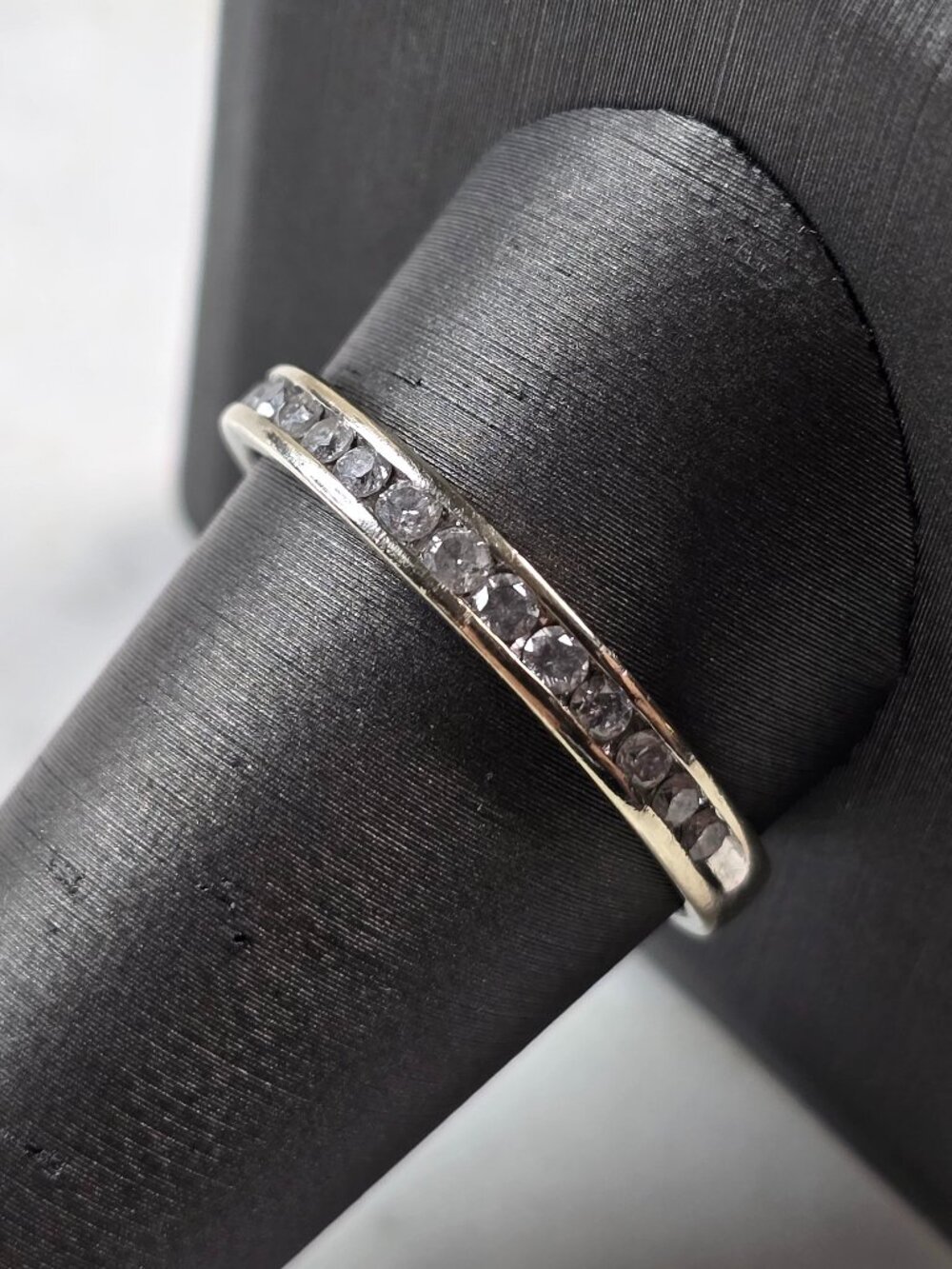 Womens Vintage Estate 10K White Gold Diamond Ring 2.5g #E5189